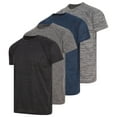 thumbnail image 1 of 4 Pack: Daresay Mens Dri Fit Shirts Moisture Wicking Tshirt For Men Gym Shirts For Men (up to Size 3X), 1 of 5