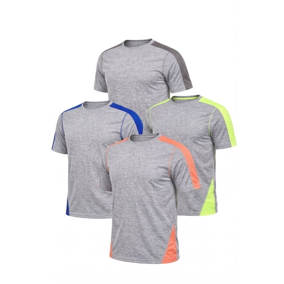 Daresay Men's 4-Pack Dri-Fit Performance T-Shirts – Moisture-Wicking Athletic Gym Tees – Breathable, Quick-Dry Workout Shirts for Men (Sizes S-3XL)