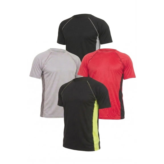 Daresay Men's 4-Pack Dri-Fit Performance T-Shirts – Moisture-Wicking Athletic Gym Tees – Breathable, Quick-Dry Workout Shirts for Men (Sizes S-3XL)