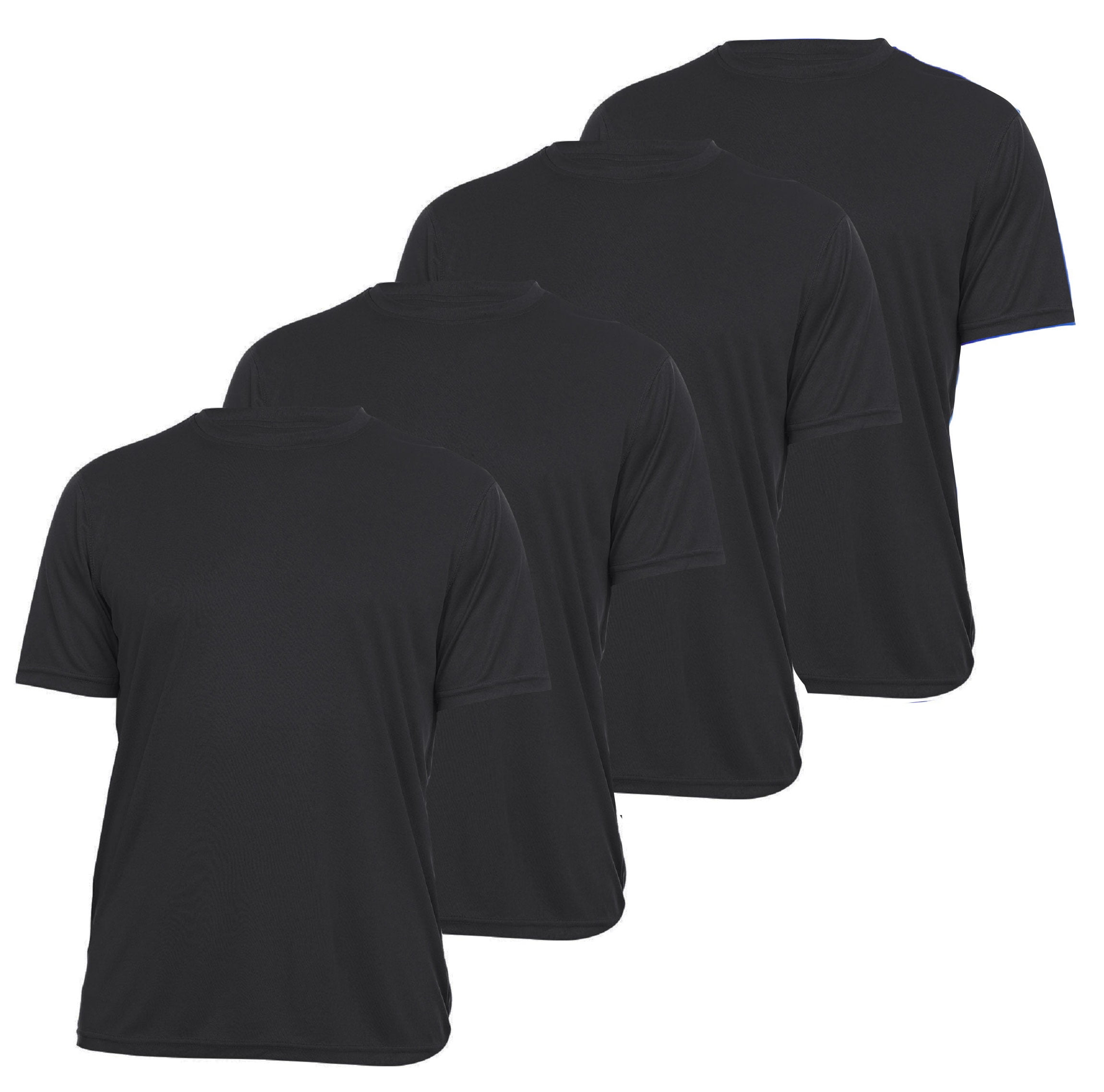 4 Pack: Daresay Mens Dri Fit Shirts Moisture Wicking Tshirt For