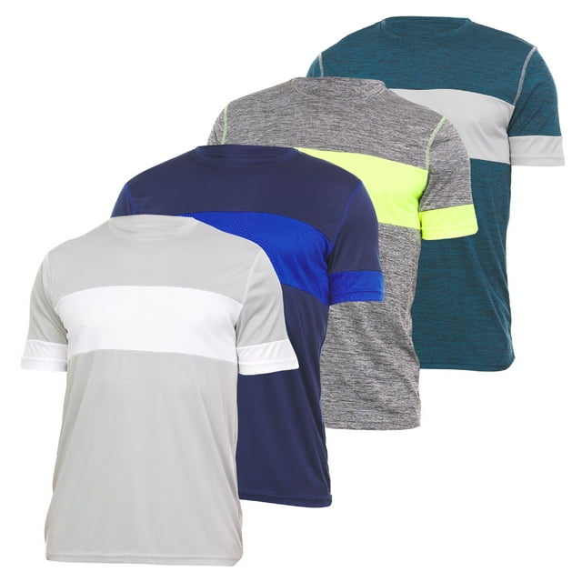 4 Pack Daresay Mens Dri Fit Shirts Moisture Wicking Tshirt For Men Gym