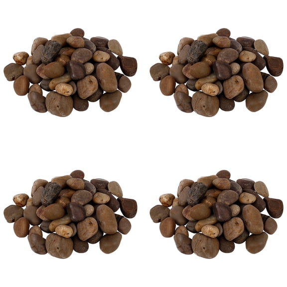 4 Pack: Dark Brown & Tan River Rocks by Ashlandâ„¢