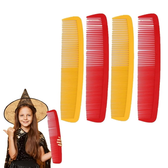 4 Pack Decked Accessories Party Photo Booth Props Funny Giant Man Tooth Comb Carnival Party Favors Supplies Random Color Lady Parts, Red and Yellow