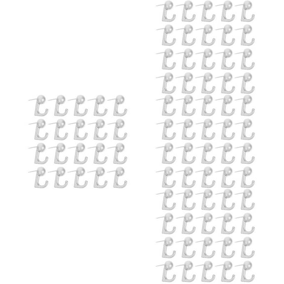 4 Pack Decorative Thumb Tack Push Pin for Cork Board White Thumbtacks Silver