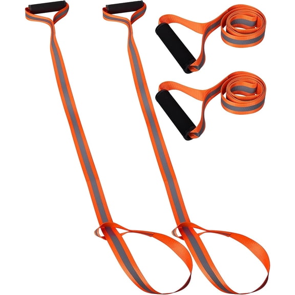 4 Pack Deer Drag and Harness - 4.9ft Deer Drags Rope for Hunting Gear- Reflective Deer Safety Hunting Accessories with Comfort Grip Handle for Man