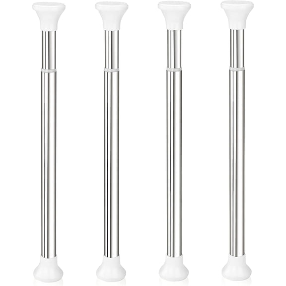 4 Pack Deluxe Stainless Steel Window Security Guard Bars Adjustable 17-27 Inch Heavy Duty Sliding Door Lock Pin