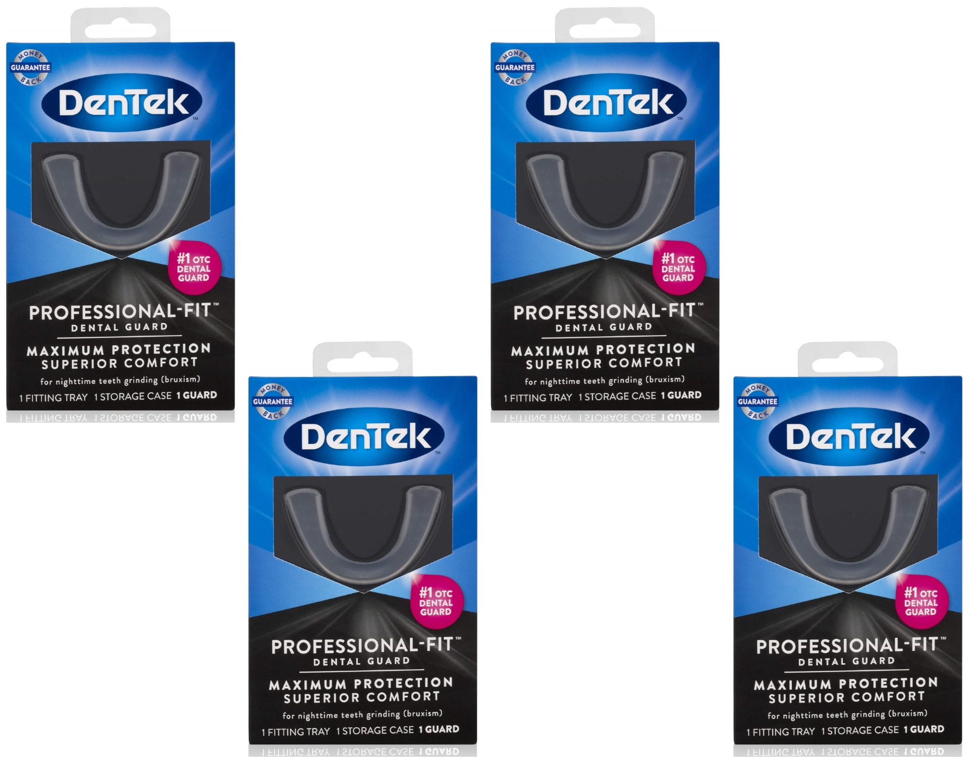 4 Pack DenTek Professional-Fit Dental Guard 1 count Each