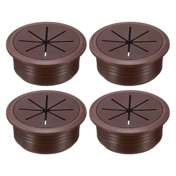 4 Pack Desk Grommet, 2.09 Inch 53mm Desk Cable Hole Cover, Coffee