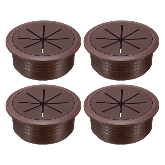 4 Pack Desk Grommet, 2.09 Inch 53mm Desk Cable Hole Cover, Coffee