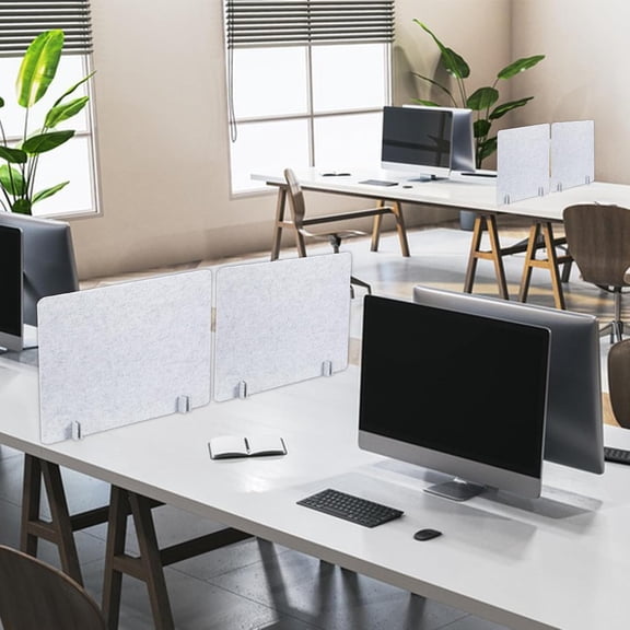 4 Pack Desk Privacy Panel 15.75" x 23.6" Acoustic Divider Panel Portable Desk Partition Desk Divider Noise Visual Isolate Table Divider for Student Study Reception Area Office Library
