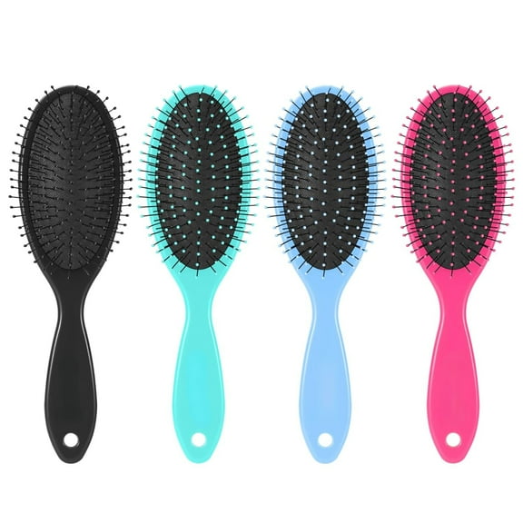 4 Pack Detangling Hair Brush  - For Wet Dry Damaged Curly Hair for Women Men Boys Girls Adult Kids -Mixed Colors