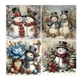 thumbnail image 1 of 4 Pack Diamond Art Kits for Adults, Christmas Diamond Painting Kits for Beginners, Snowman Diamonds Art Painting Kits, 5D Round Full Drill Crafts Kits Home Decor Gifts 13.7x13.7inch, 1 of 8