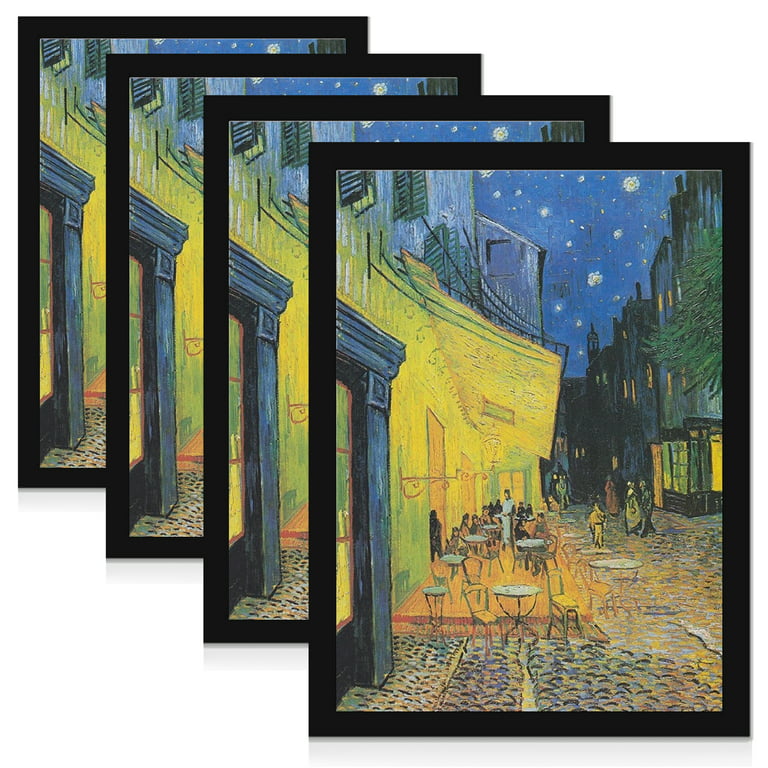 4-Pack Diamond Painting Wooden Frames, Natural Wood Frames with Plexiglass Compatible with 12x16 in/30x40cm Size Diamond Paintings or Photos 