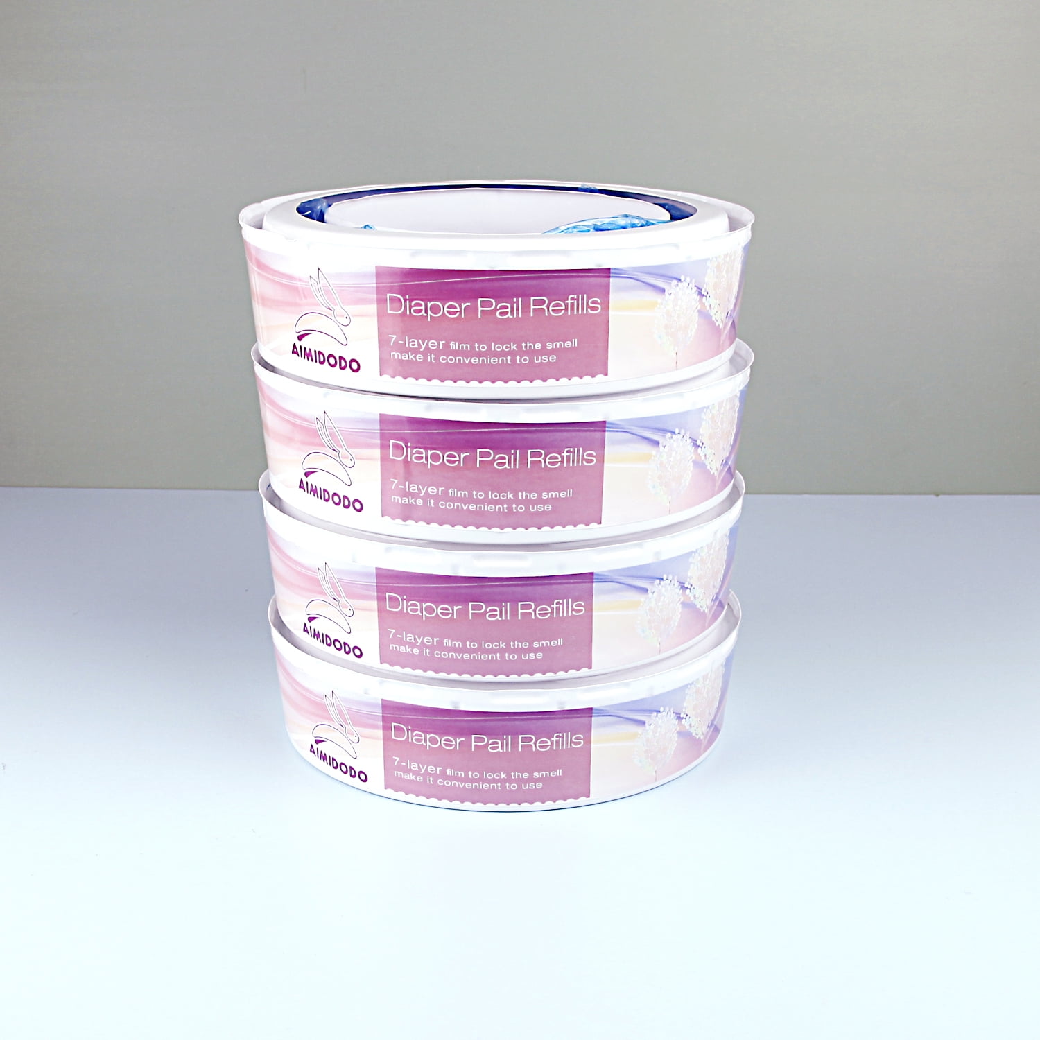 4Pack Diaper Pail Refills Compatible with Genie and Munchkin Diaper Pails Refills