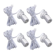 4-Pack Dimmable LED Display Spot Lights, 5V USB Powered Mini Spotlight for Jewelry Showcase, Silver Warm Light
