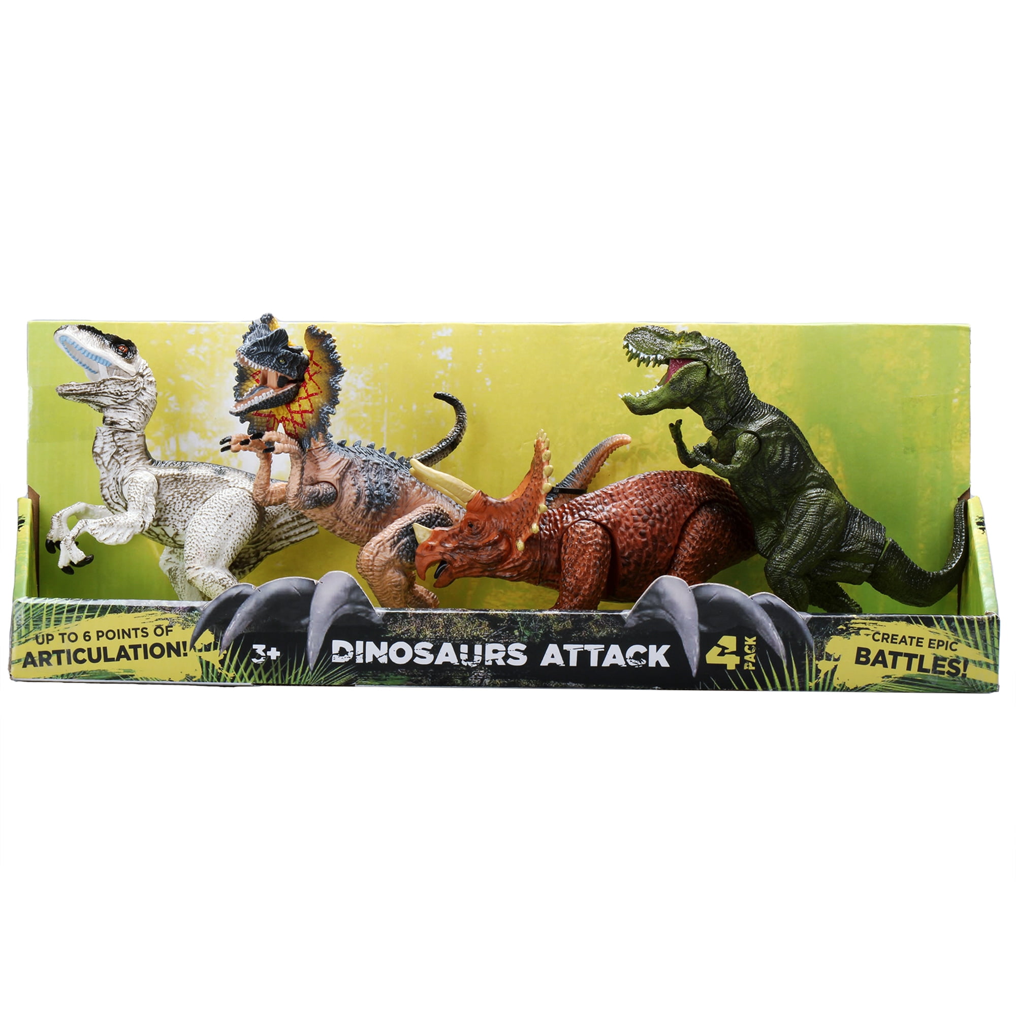 Dinosaur Attack 7 Figures Set - Jurassic World Toys - Walmart.com