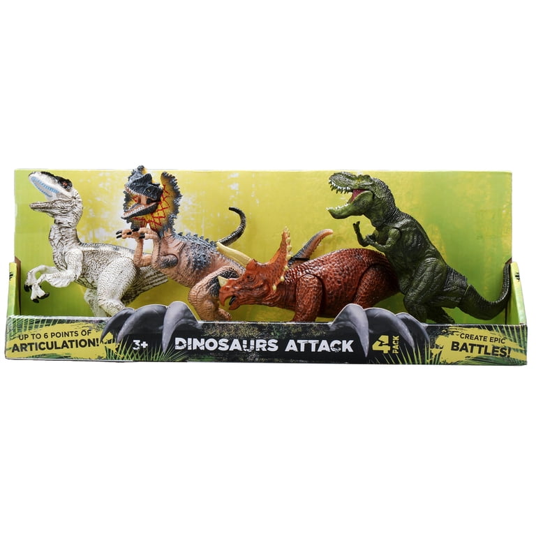 Dinosaur Attack 7 Figures Set - Jurassic World Toys - Walmart.com