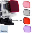 thumbnail image 1 of 4-Pack Diving Filter Kit for GoPro Hero 3 - Directly Attach on GoPro Lens - Enhance Color for Underwater Video and Photography for Diving, Snorkeling, and Scuba Diving, 1 of 11