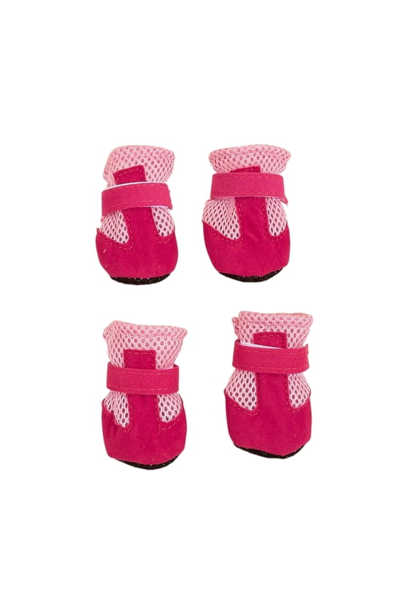 4 Pack Dog Shoes Mesh Breathable Soft Sole, Lightweight Convenient For Indoor Outdoor Walks Hikes Travels, Suitable For Small Medium Dogs Daily Use