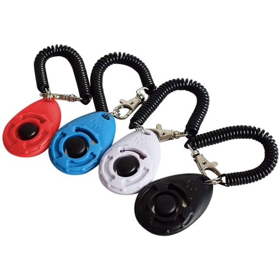 4 Pack Dog Training Clicker with Wrist Strap, Pet Training Clicker Set