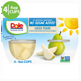 thumbnail image 1 of (4 Pack) Dole No Sugar Added Diced Pears, 4 oz, 1 of 5