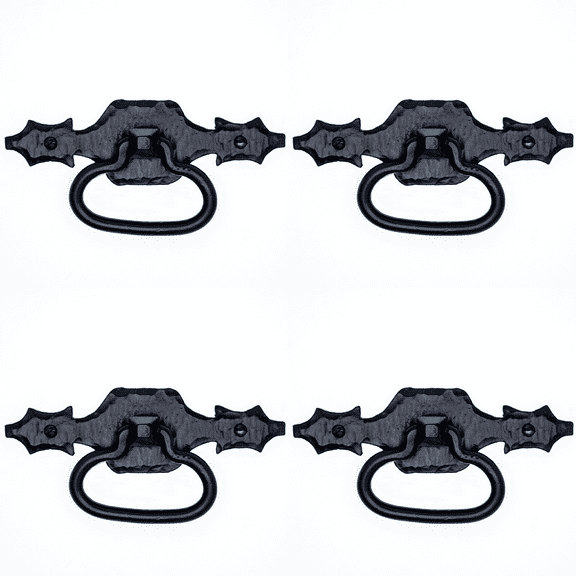 4 Pack Door Pull 6.25 inch Rustic Barn Door Handles Black Barn Door Handle Cast Iron Handle Shed Door Handle Gate Hardware Barn Door Pull Handle The Sinaloa Series by Borderland Rustic Hardware