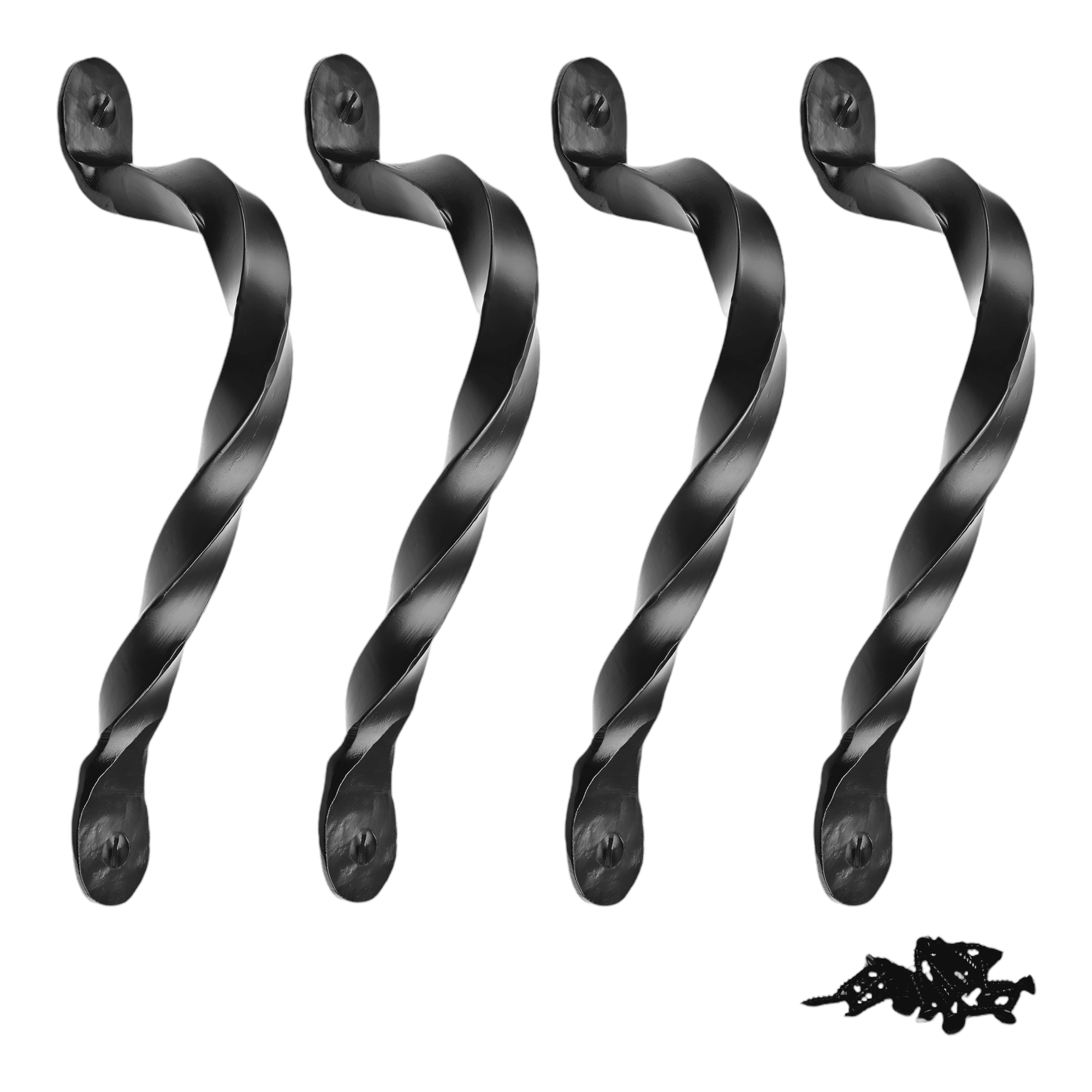 4 Pack Door Pull 7.5 inch Rustic Barn Door Handles Black Barn Door