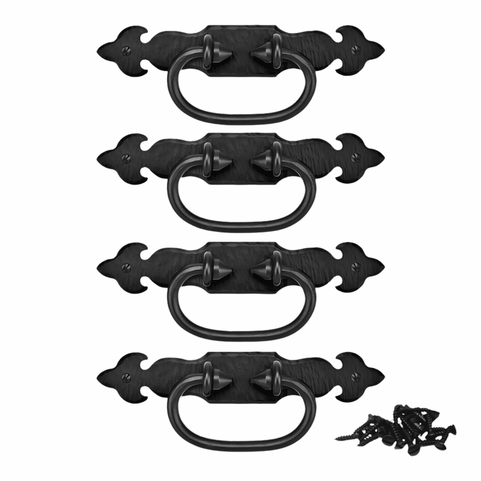 4 Pack Door Pull 8 inch Rustic Barn Door Handles Black Barn Door Handle