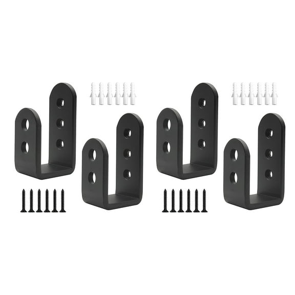 4 Pack Door Barricade U Brackets Open Bar Security Door Brackets for Home,Garage Door Reinforcement Fits 2X4 Boards
