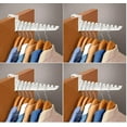 thumbnail image 1 of 4 Pack Over the Door Valet Hook Space Saver - Holds 10 Hangers Each, Closet Storage Organizer for Laundry, Ironing, Suits, Coats, Dresses, Shirts, Robes - By Dependable Industries, 1 of 6