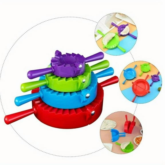 4 Pack Dough Press Set, Multifunction DIY Dumpling mold Maker, Empanada Press, Dough Press, Dumpling Press, Hand Pie Press, Mini Pie Press, Hand Pie Maker, Meat Pie Cutter, Pie Press, Pastry Press,