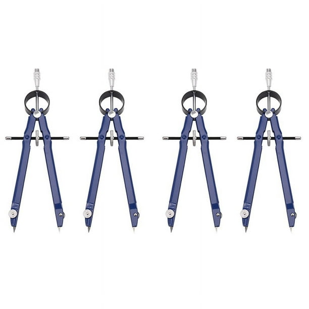 4 Pack Drafting Compass with Lock Math Bow Compass Drawing Metal ...