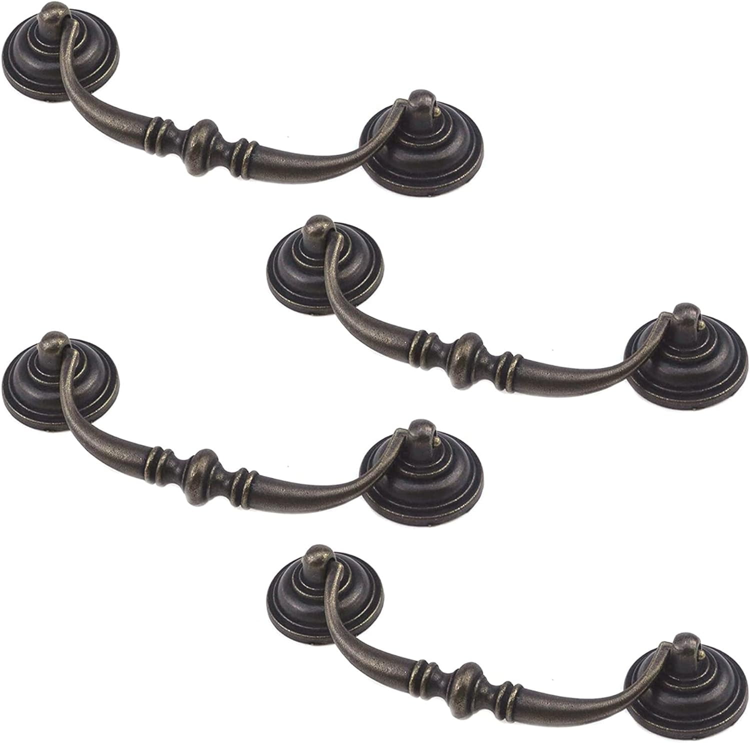 SUPERFINDINGS 4 Sets Vintage Bail Pull Handles 6.5 Inch Hole Center - View #9
