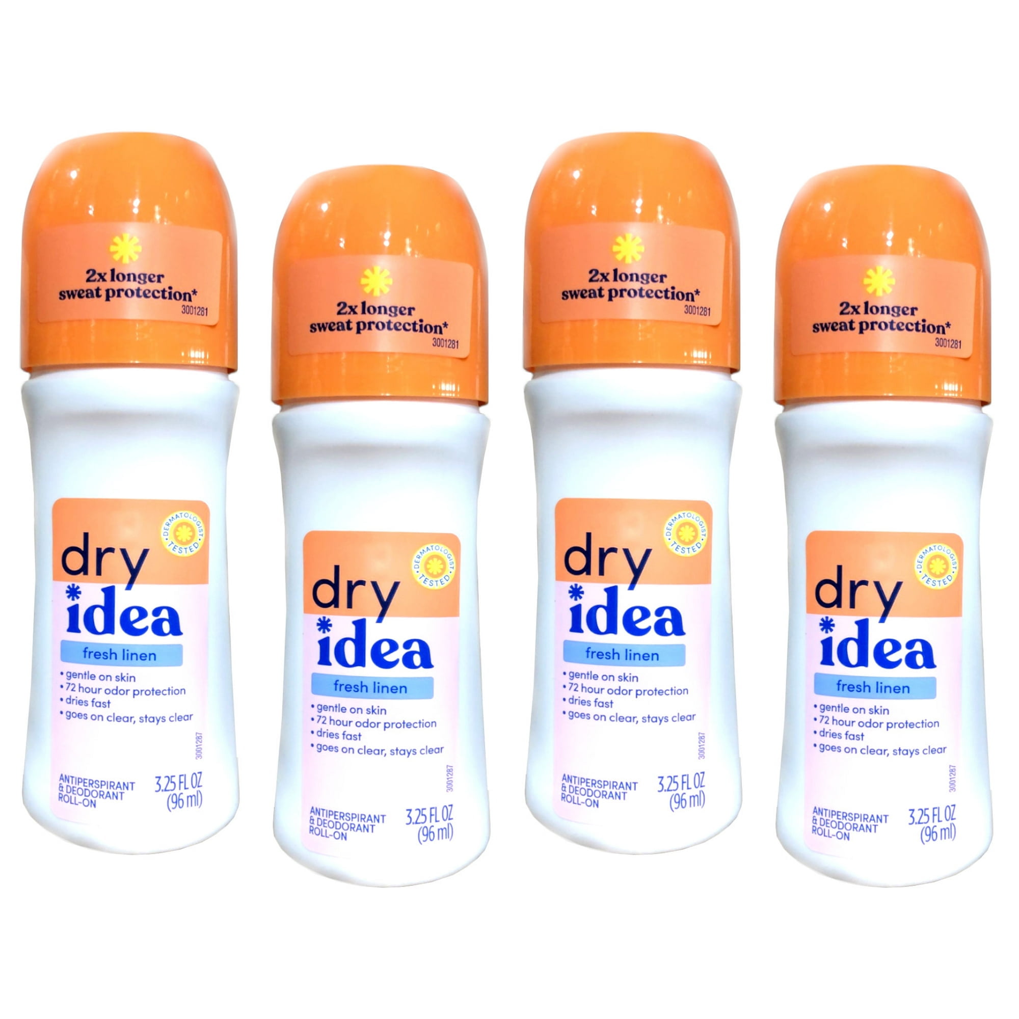 Dry Idea Antiperspirant Deodorant, Fresh Linen Scent, 3.25 Ounces (Pack of 4)