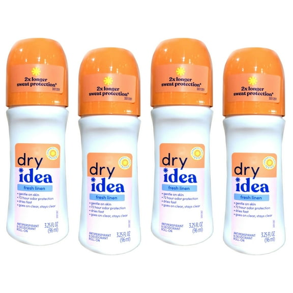 Dry Idea Antiperspirant Deodorant, Fresh Linen Scent, 3.25 Ounces (Pack of 4)