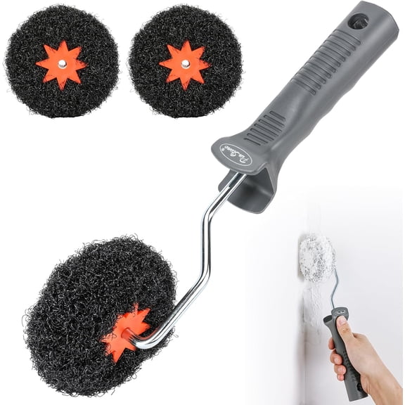 4 Pack Drywall Corner Compound Roller Kit, Shed-Resistant Corner Drywall Mud Roller with 2" Extendable Roller Frame, Corner Edger Drywall Roller for Spreading Dry Wall Joint Compound, Putty