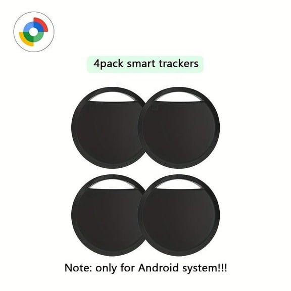 4 Pack Dual System Tracker for iOS and Android Bluetooth Tracker Smart Tags Compatible with Apple Find My (iOS) & Google's Find Hub(Android) for Keys, Luggage, Wallet, Vehicles