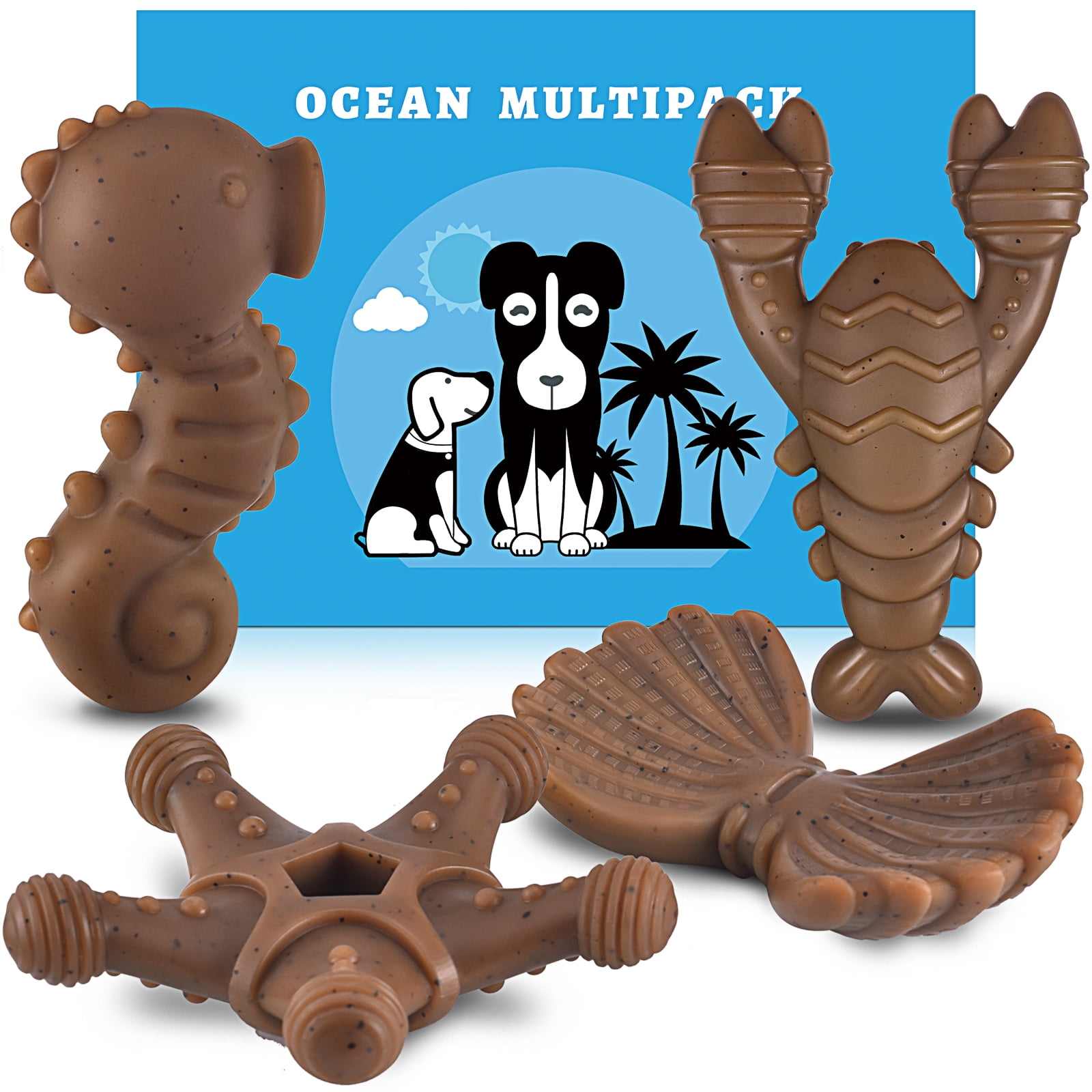 View of 4-Pack Durable Dog Chew Toys for Aggressive Chewers, Tough Toys for All ...