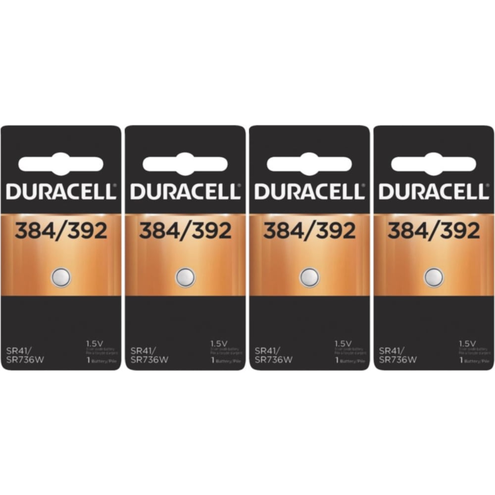 4-Pack Duracell Battery Silver Oxide Size 384/392 1.5V (Set of 4)
