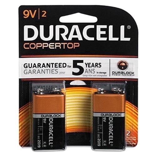 4 Pack - Duracell Coppertop Alkaline Batteries 9 Volt 2 Each