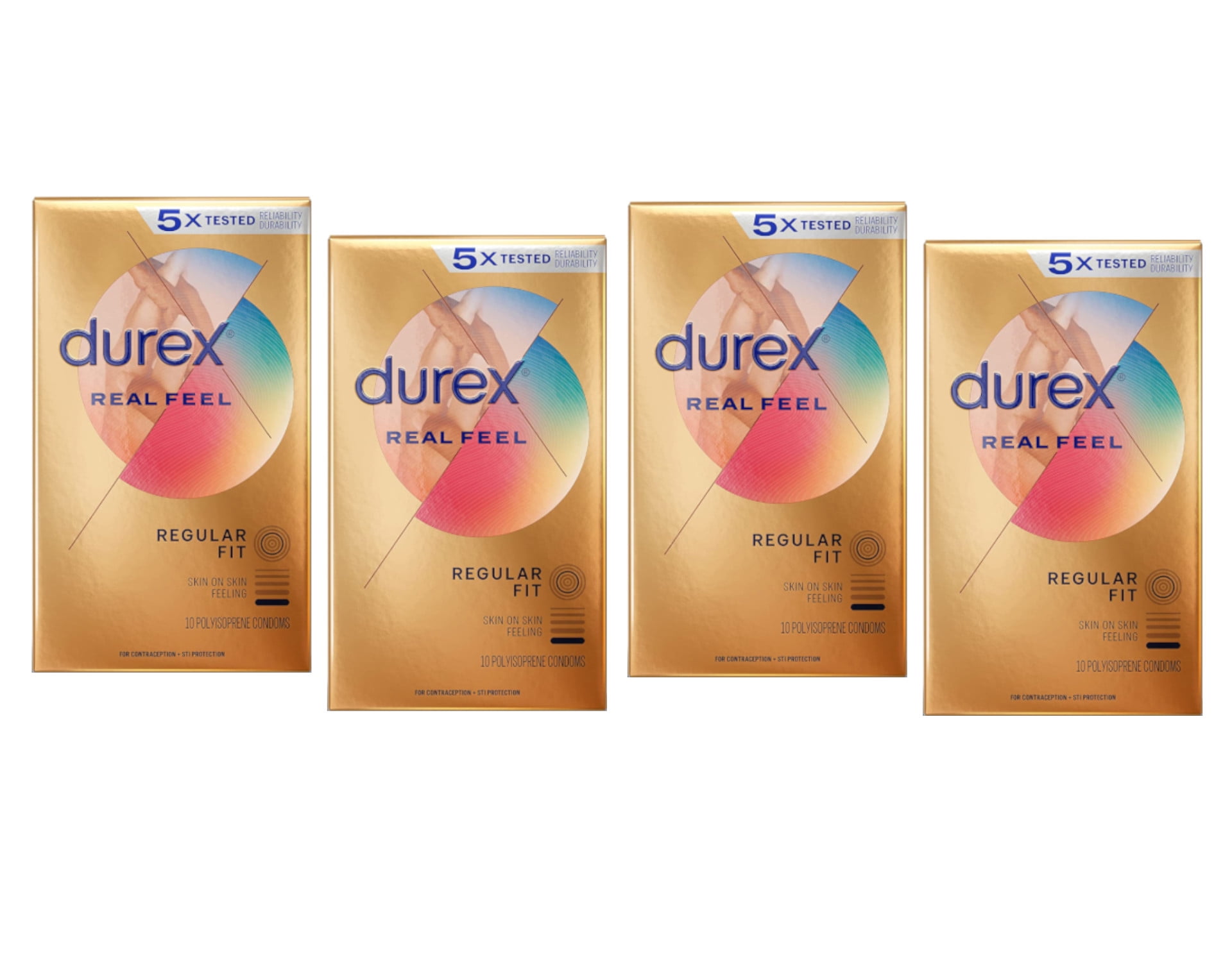 4 Pack Durex Avanti Bare Real Feel Non-Latex Condoms 10 Condoms Each ...