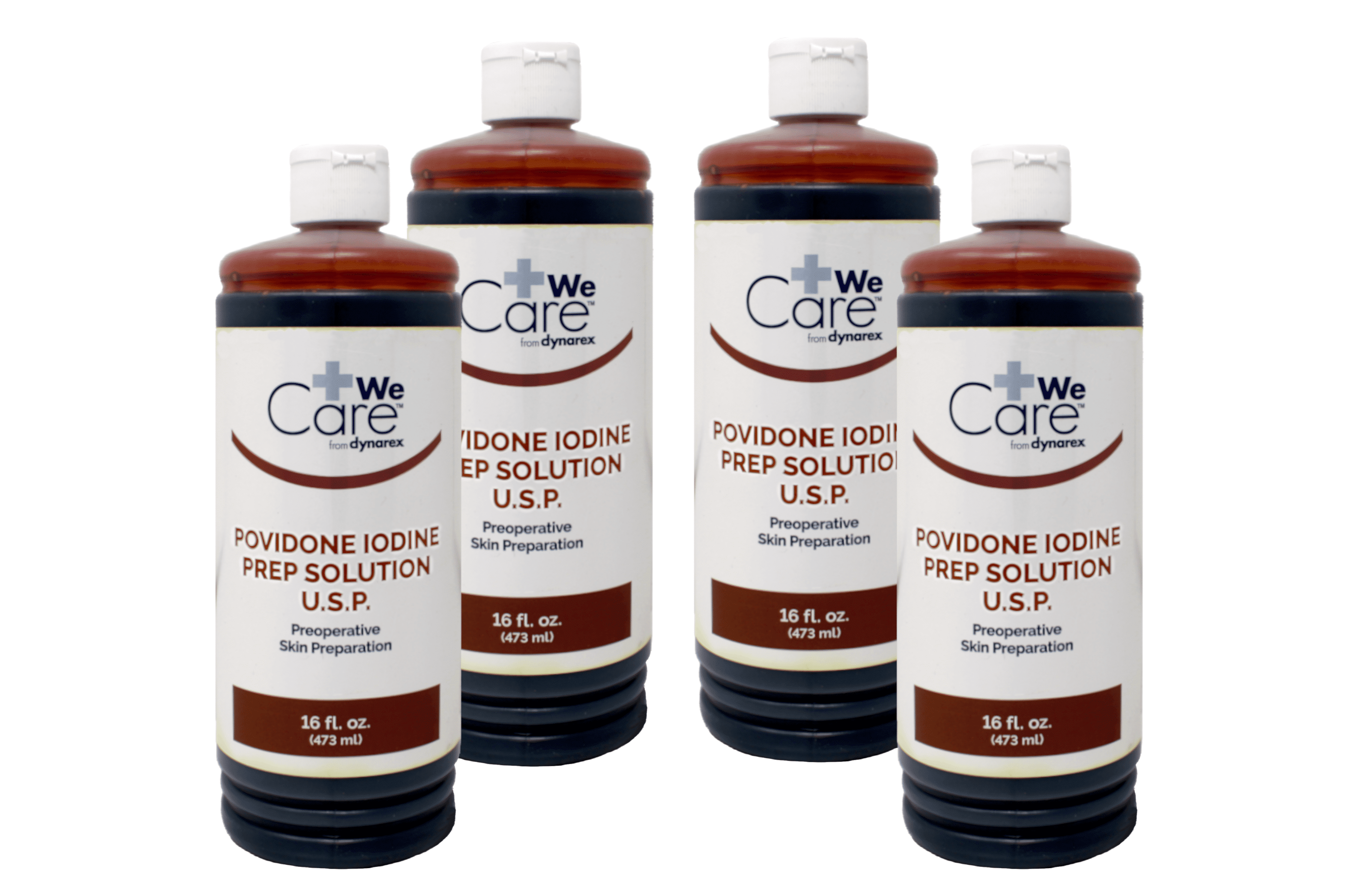 Dynarex Povidone-Iodine Prep Solution 16 oz (Pack of 4)