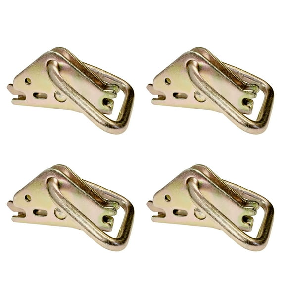 4 Pack E Track 2" D Ring Tie Down Fitting for Enclosed Trailer Tie Down Strap
