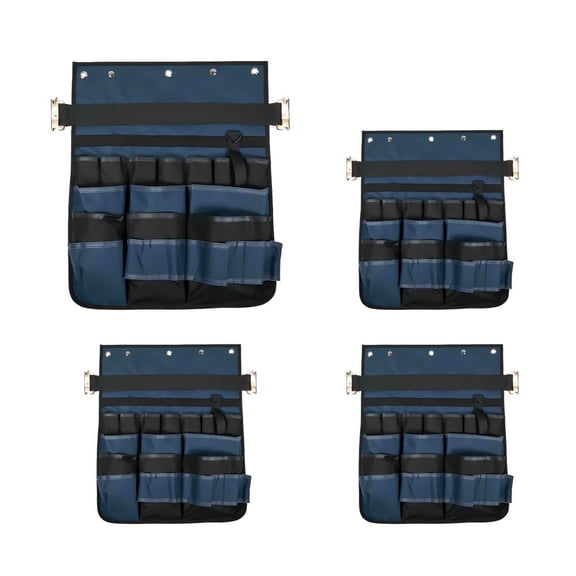 (4 Pack) E-Track Hanging Tool Organizer - Enclosed Trailer Wall Hanging Pocket Tool Organizer - E-Track Accessories for Enclosed Trailer, Workshop, & Garage - Multi Pockets Tool Organizer