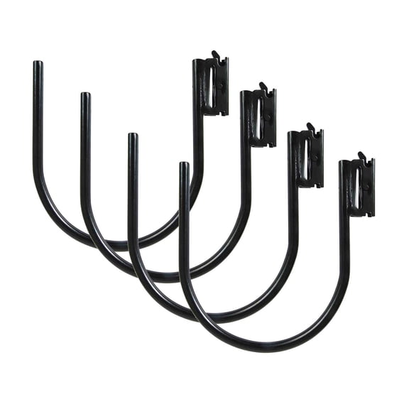 (4 Pack) E-Track Large Rack | Enclosed Trailer Truck Van Toy Hauler Cargo Large JHook TieDown Accessories Rakes and Shovels