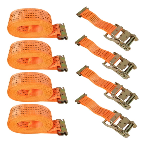 4 Pack E-Track Ratchet Straps 2"15' 4000 lbs Heavy Duty Tie Downs Truck Trailer