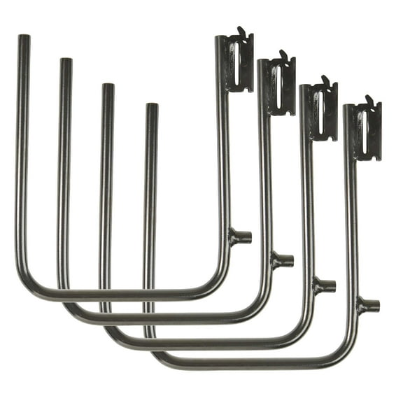 (4 Pack) E-Track Square Bracket, Tie-Down Accessories w/ E Track Spring Fitting, 9 Inch Wide Square Bracket Hanger, Use for Hanger, Shelf Bracket, Support Beams, Trailer, Truck, Pickup, Cargo Van