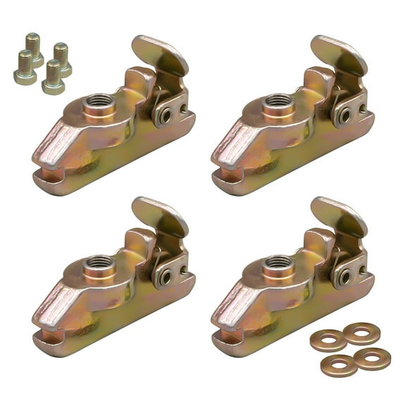 (4 Pack) E-Track Threaded Fitting for Customising E-Track System - Bolt On Secure Your Custom Attachment 1330 lbs WLL - E-Track Accessories for Enclosed Trailer, Cargo Truck