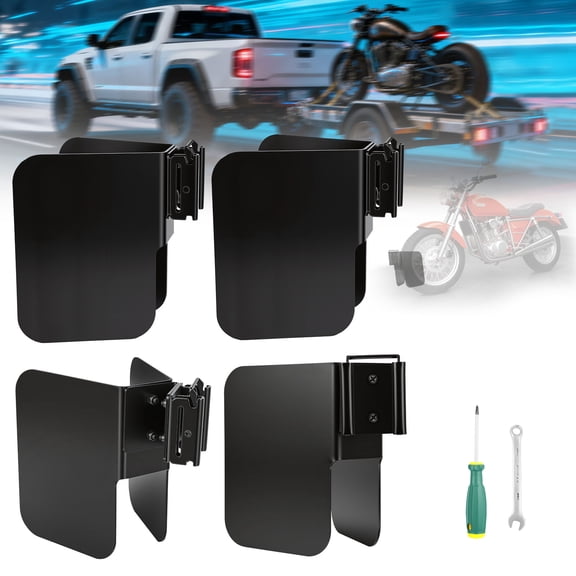 4 Pack E-Track Wheel Chock for E-Track System E-Track Accessories for Enclosed Trailer E Track Motorcycle Wheel chocks for Dirt Bikes