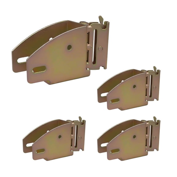 (4 Pack) E-Track Wood Beam Socket Shelf Brackets w/ Rotating Hinge - E Track Bracket for 2x4 & 2x6 Wood Beams Fitting in Truck, Enclosed Trailer, Cargo, Van - E-Track Accessories & Rail System